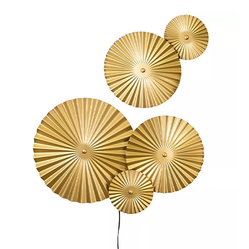 Textured Metal Disc Wall Feature