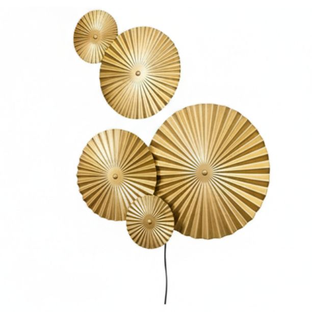 Textured Metal Disc Wall Feature