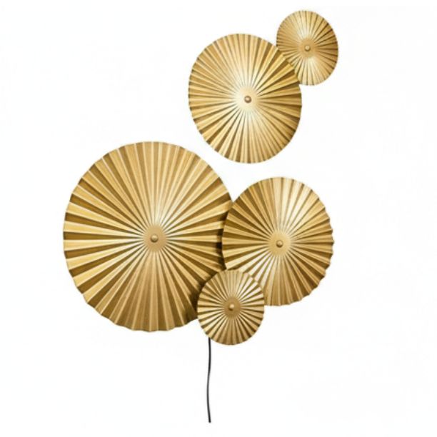 Textured Metal Disc Wall Feature