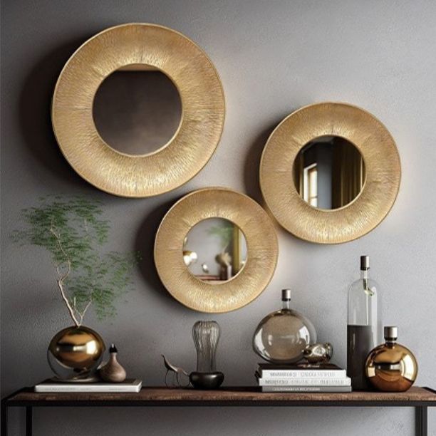 Layered Circle Accent Mirror Set (3 pcs)