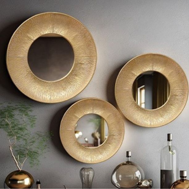 Layered Circle Accent Mirror Set