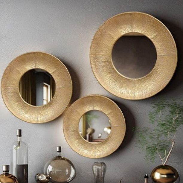 Layered Circle Accent Mirror Set